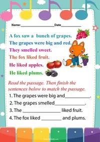 Reading comprehension 1